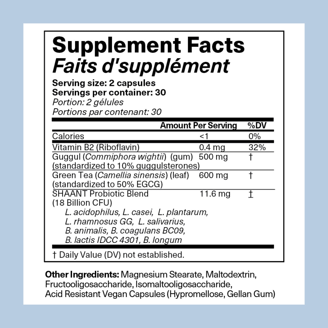 SHAANT ClearSkin Probiotic Supplement 2.0 (CZ/SK)