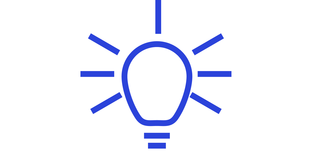 Icon of a lightbulb.