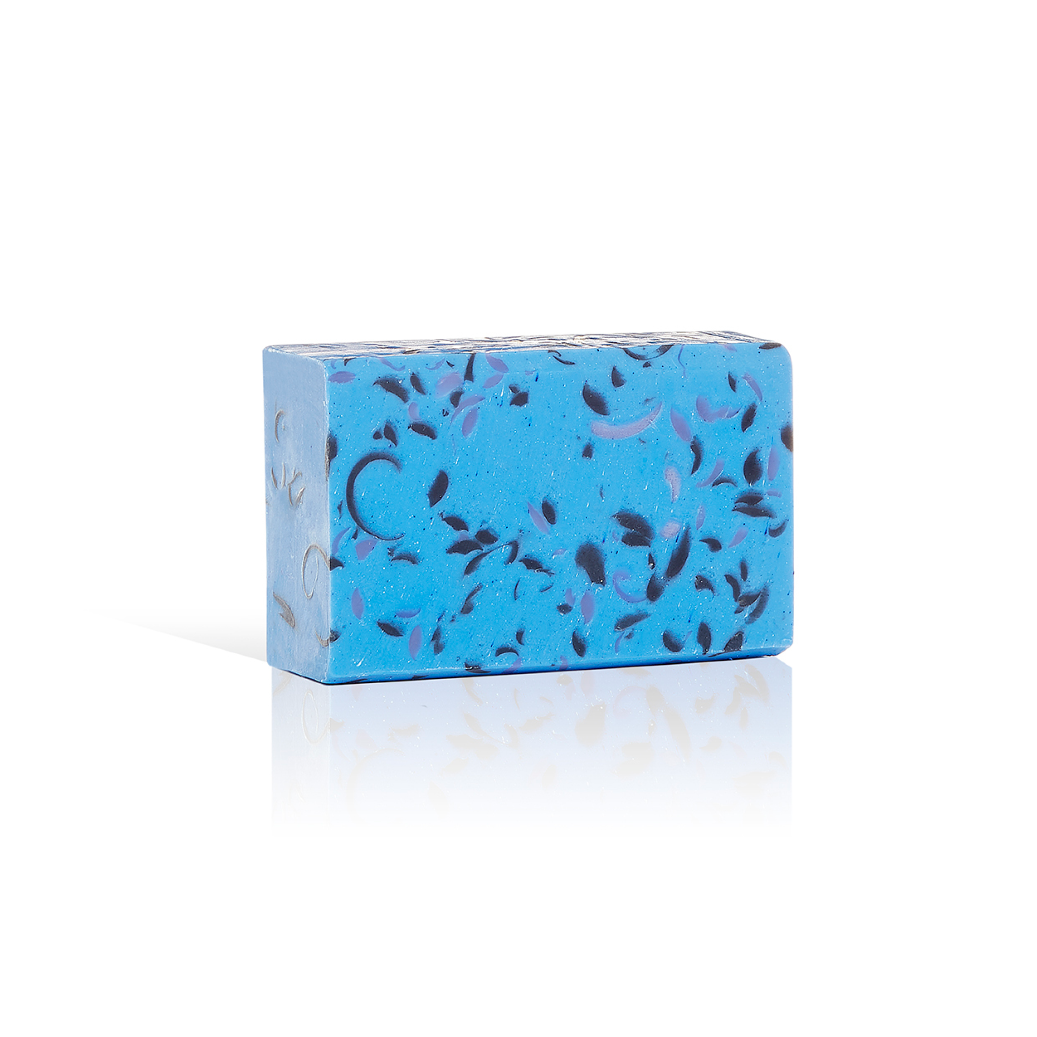 Image of the blue planet soap on a white background.