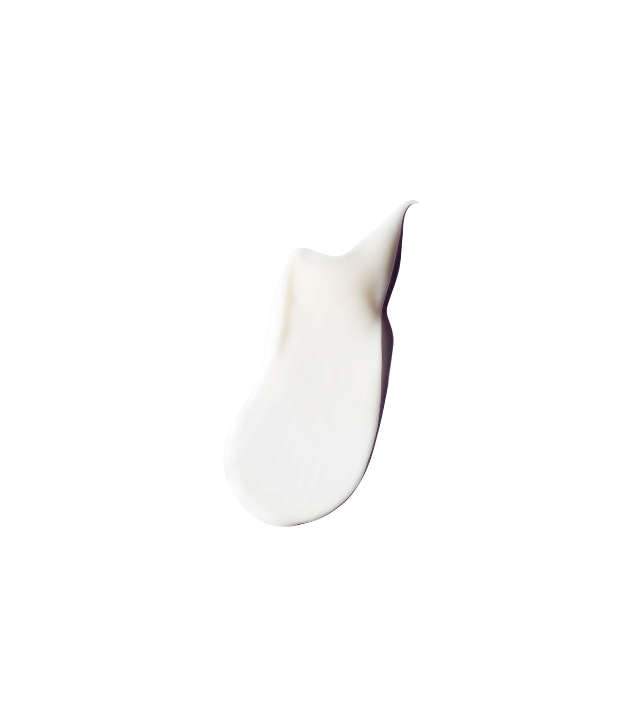 Image of a swipe of a creamed colored gel on a white background